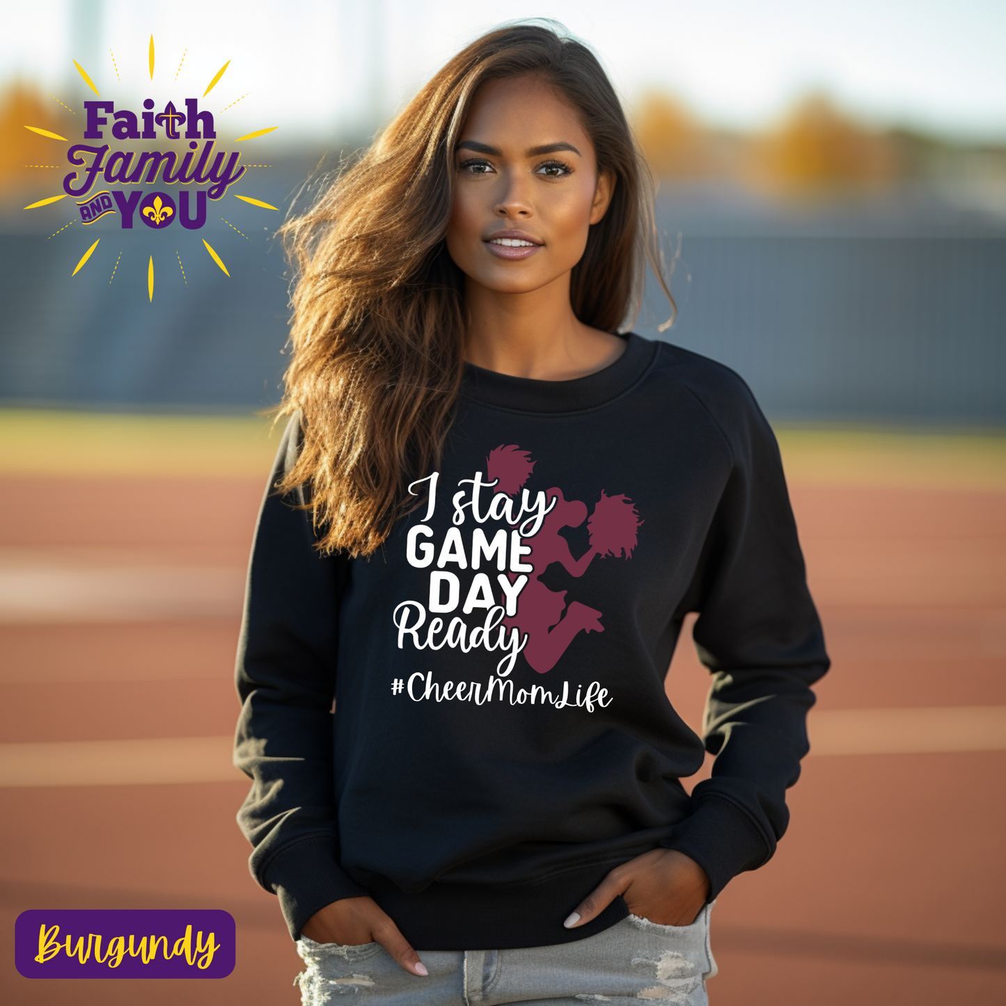 Unwavering Cheer Mom Pride: Game Day-Ready Sweatshirt