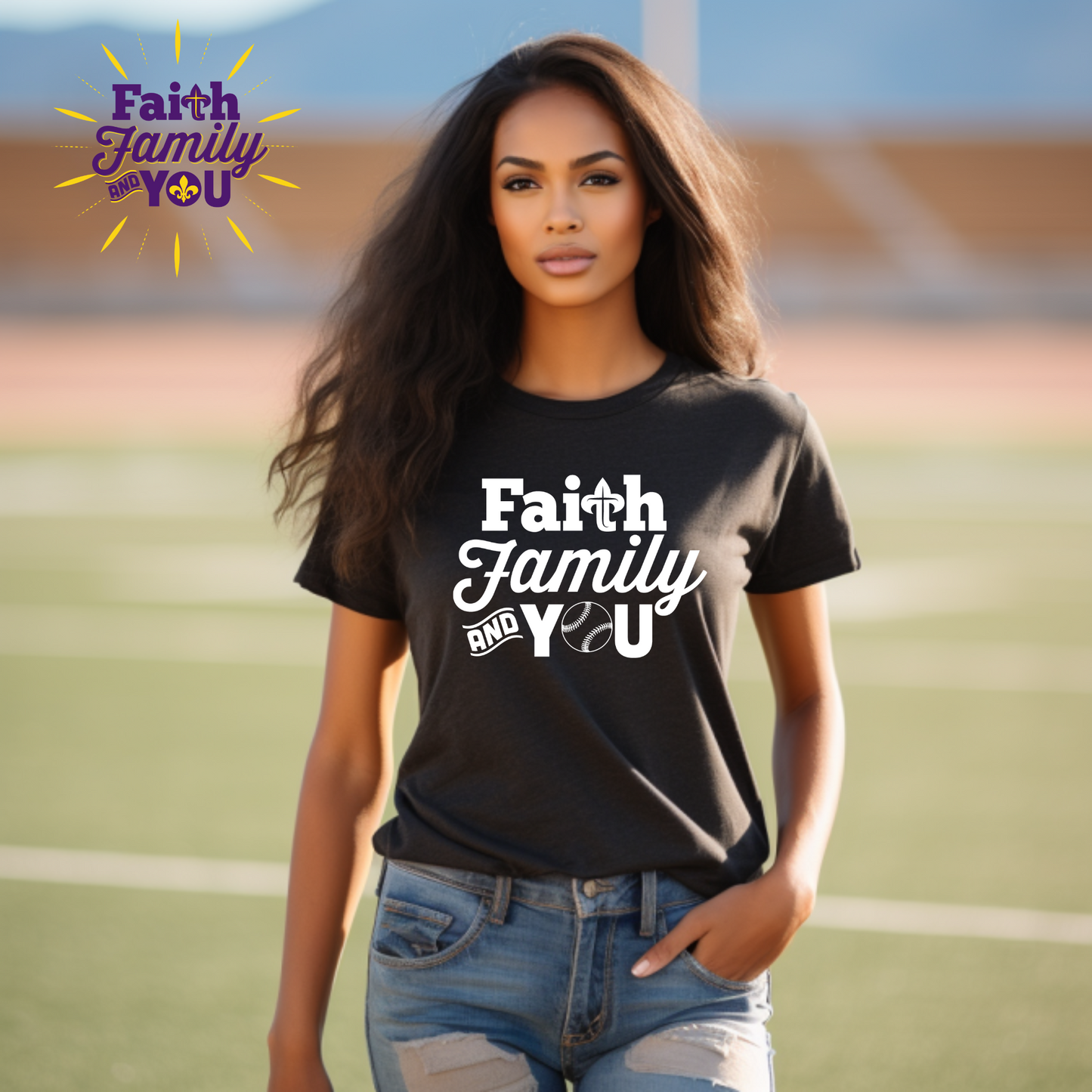 Diamond Devotion: Faith Family and You Baseball Tee