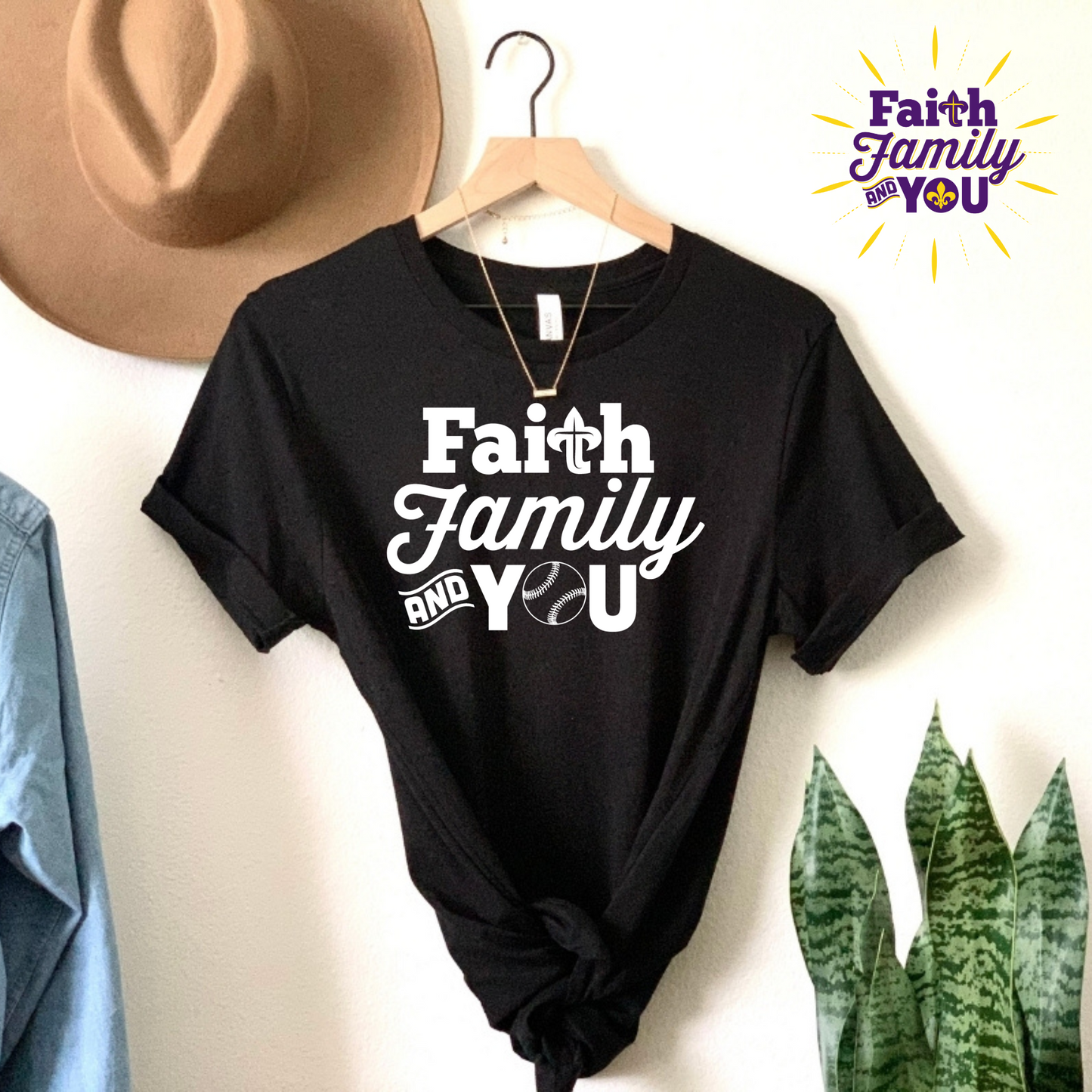 Diamond Devotion: Faith Family and You Baseball Tee