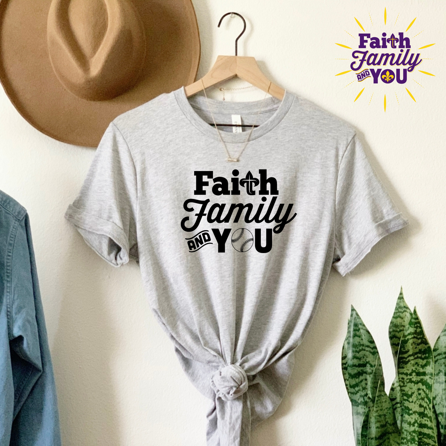 Diamond Devotion: Faith Family and You Baseball Tee