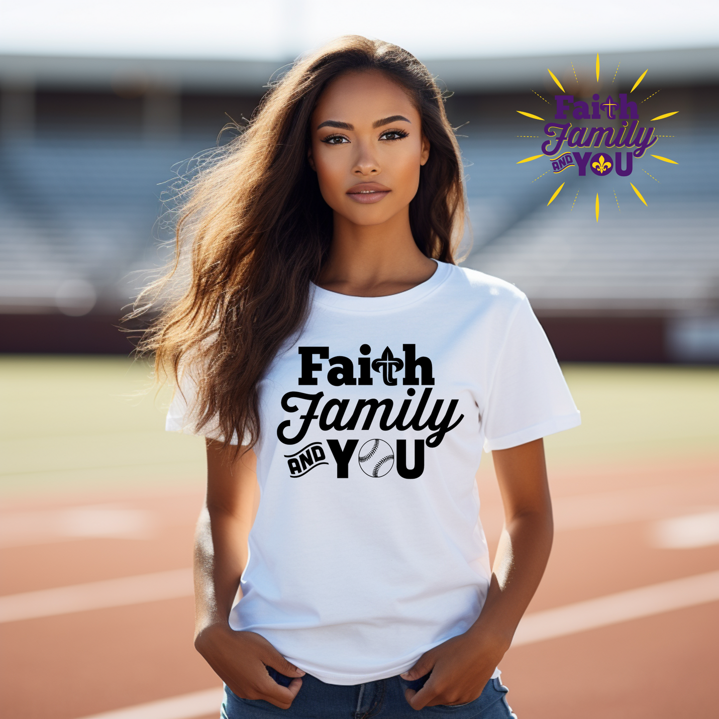 Diamond Devotion: Faith Family and You Baseball Tee