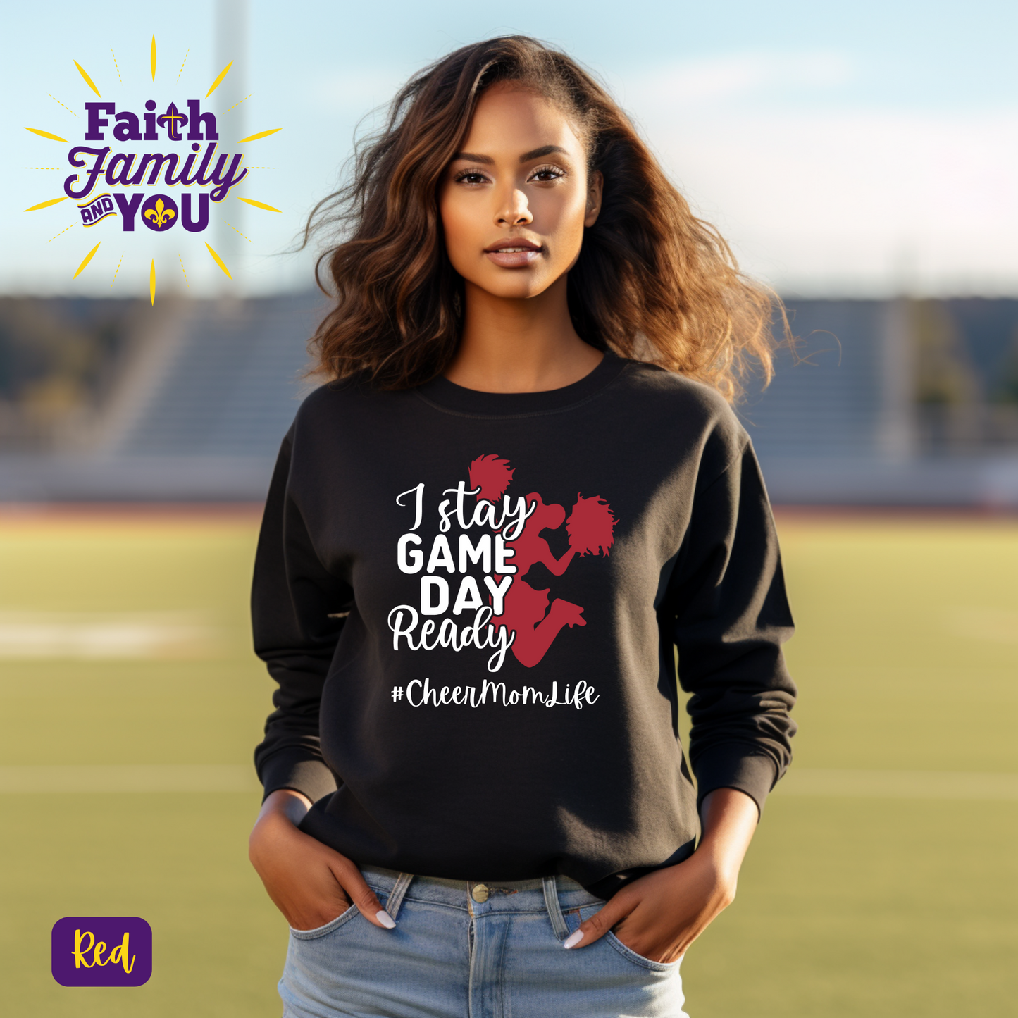 Unwavering Cheer Mom Pride: Game Day-Ready Sweatshirt