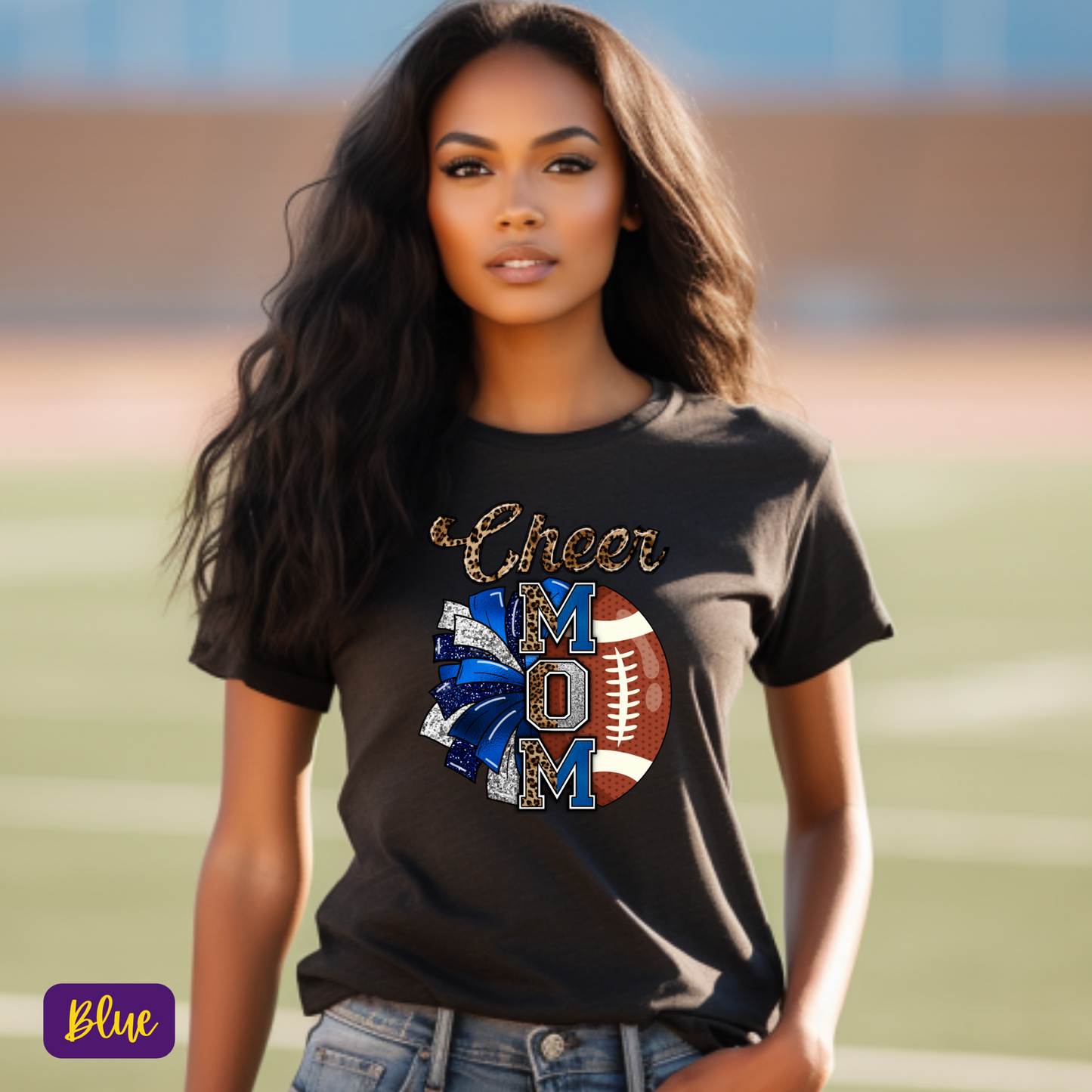 Game Day Glamour: Football-Inspired Cheer Moms Tee