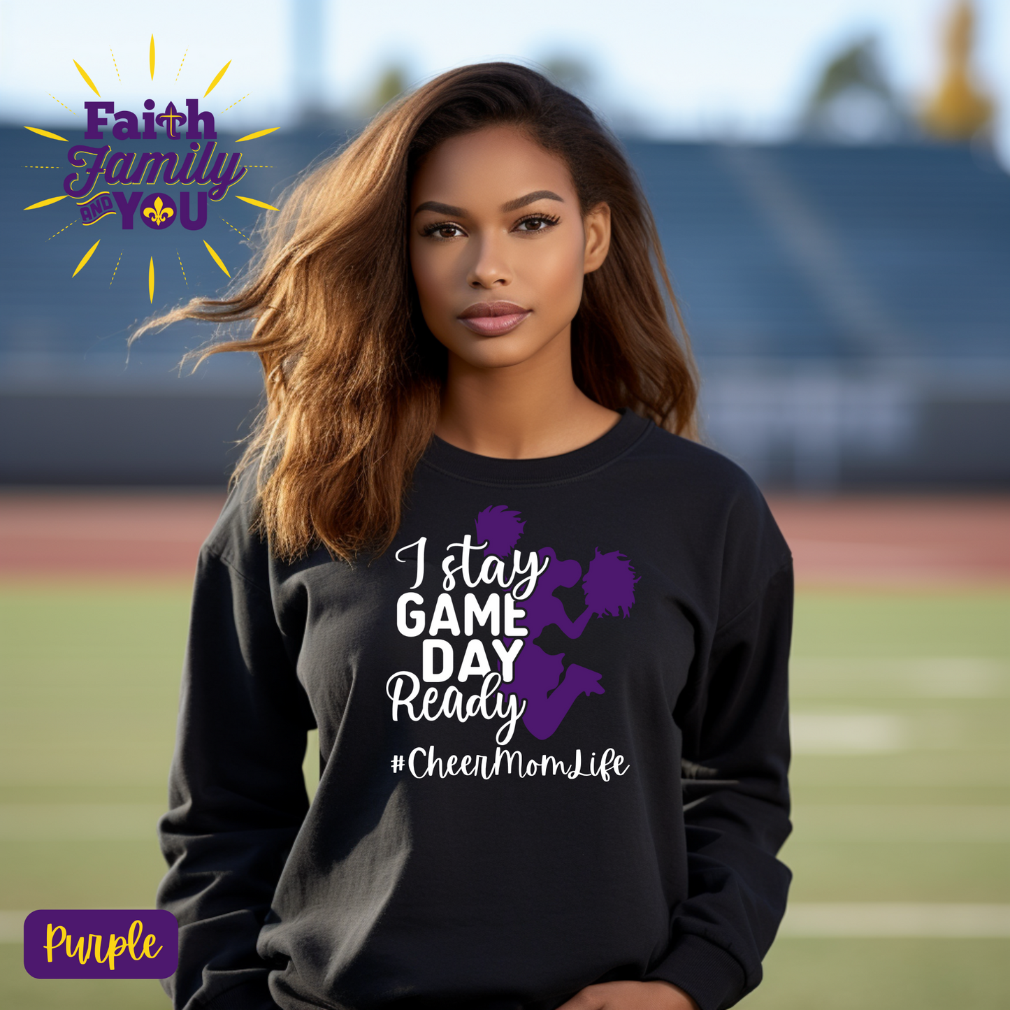 Unwavering Cheer Mom Pride: Game Day-Ready Sweatshirt